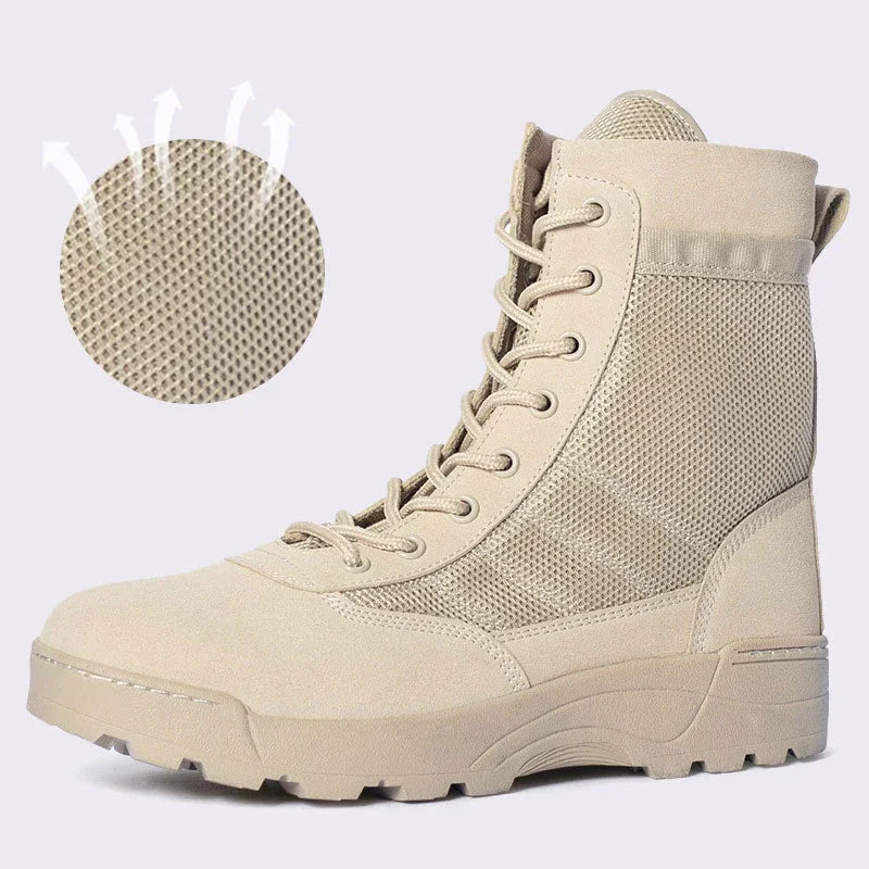 Bottes Tactiques Militaires Homme – Style Armée / Combat – Bottines de Sécurité Désert Résistantes - BLACKBEARD OUTDOOR INDUSTRIES