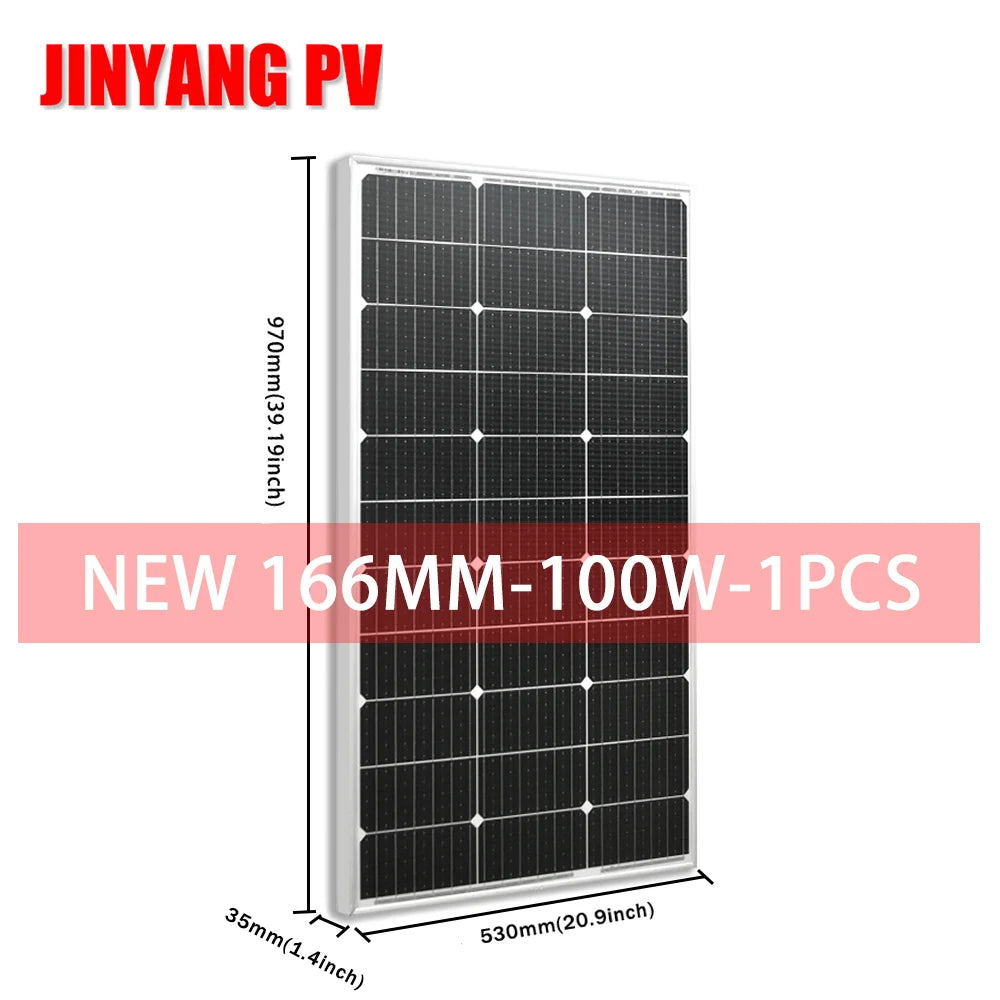 Panneau Solaire Rigide 100W Monocristallin 18V pour Batterie 12V/24V – JINGYANGPV - BLACKBEARD OUTDOOR INDUSTRIES