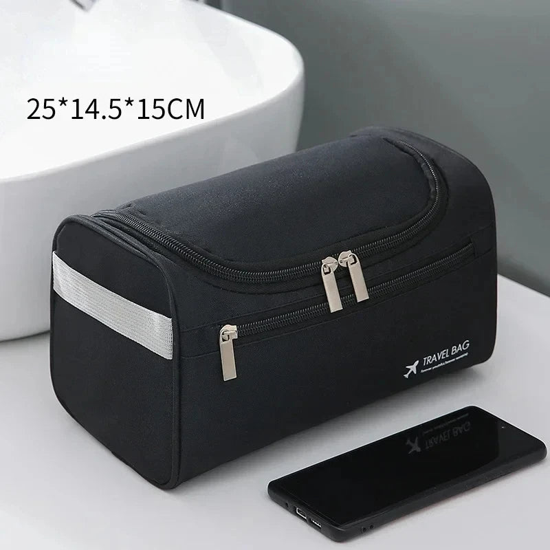 Trousse de Toilette en Cuir PU ou Toile – Grande Capacité & Accroche Murale | Unisexe, Idéale pour les Voyages - BLACKBEARD OUTDOOR INDUSTRIES