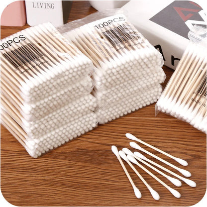Coton-Tiges Double Têtes – Bâtonnets en Bois avec Embouts en Coton Pur – Nettoyage Nez, Oreilles & Soins Beauté - BLACKBEARD OUTDOOR INDUSTRIES