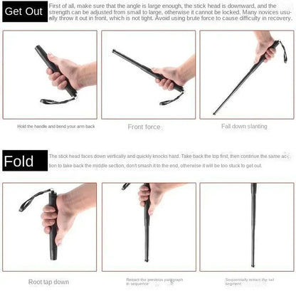 Outdoor AntiSlip Mini Pocket Quick Pull handle Flexible Security and Self-Defense foldable Multifuncational Walking Party Favors BLACKBEARD OUTDOOR INDUSTRIES