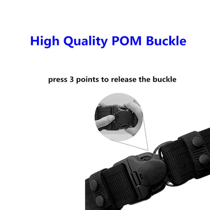 Ceinture Tactique Homme 1.97" en Nylon – Ceinture de Sécurité et de Service avec Boucle POM, Ceinture de Chasse et d'Utilité, Ceinture Polyvalente pour Activités Tactiques et Sécurité BLACKBEARD OUTDOOR INDUSTRIES