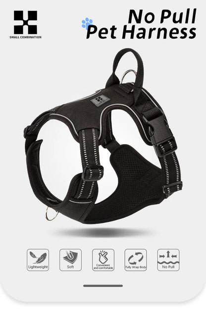 Harnais Anti-Traction Réfléchissant et Rembourré pour Chien – Ajustable pour Petits, Moyens et Grands Chiens Ma boutique