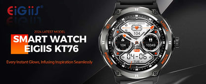 KT76 – Montre Connectée Sport Homme avec Boussole, Lampe LED et Suivi Santé - BLACKBEARD OUTDOOR INDUSTRIES