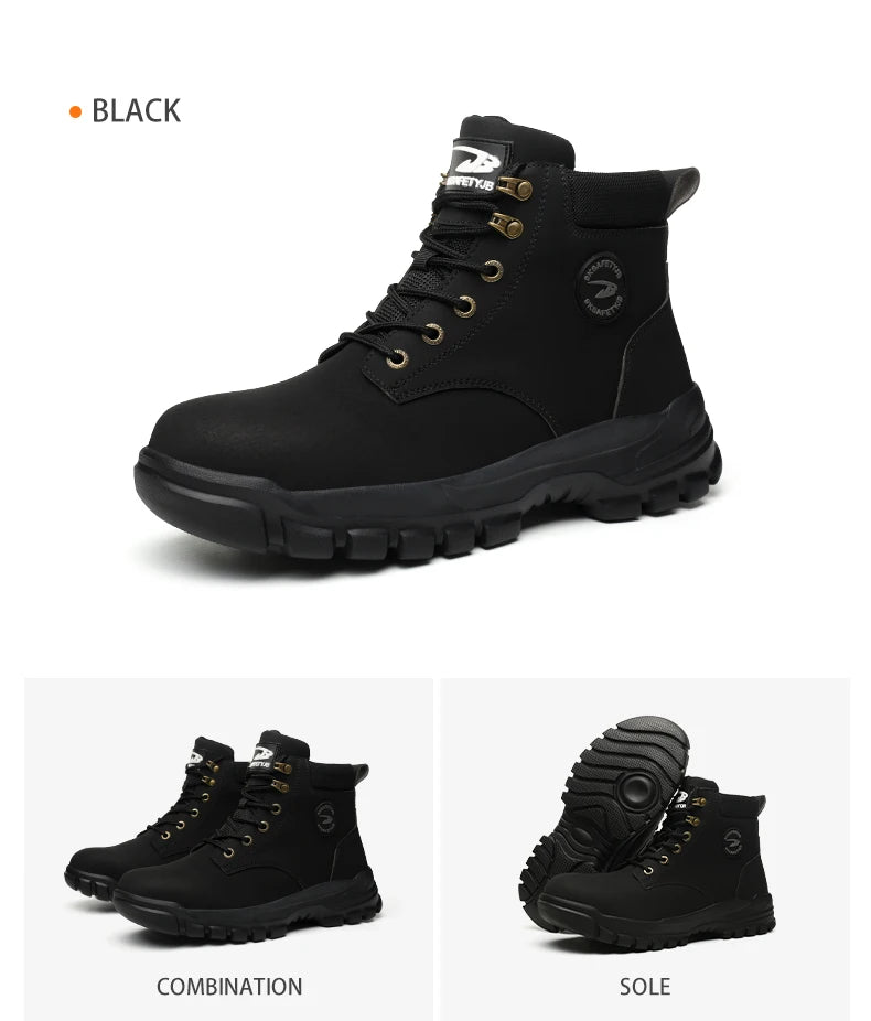 Chaussures de Sécurité Homme et Femme - Sneakers Anti-écrasement avec Embout Métallique, Bottes de Travail Indestructibles pour Construction - BLACKBEARD OUTDOOR INDUSTRIES