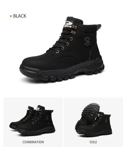 Chaussures de Sécurité Homme et Femme - Sneakers Anti-écrasement avec Embout Métallique, Bottes de Travail Indestructibles pour Construction - BLACKBEARD OUTDOOR INDUSTRIES