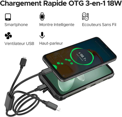 DOOGEE Fire 6 Power – Smartphone Ultra-robuste & Batterie Géante - BLACKBEARD OUTDOOR INDUSTRIES