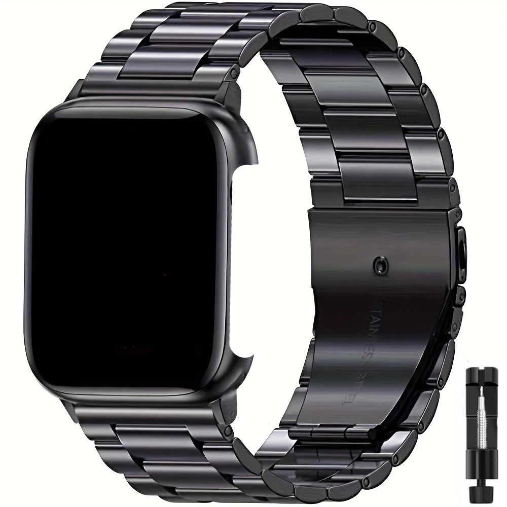 Bracelet en Acier Inoxydable pour Apple Watch – Bandes Métalliques pour iWatch Ultra / Series 10/9/8/7/6/5/4/3/SE BLACKBEARD OUTDOOR INDUSTRIES
