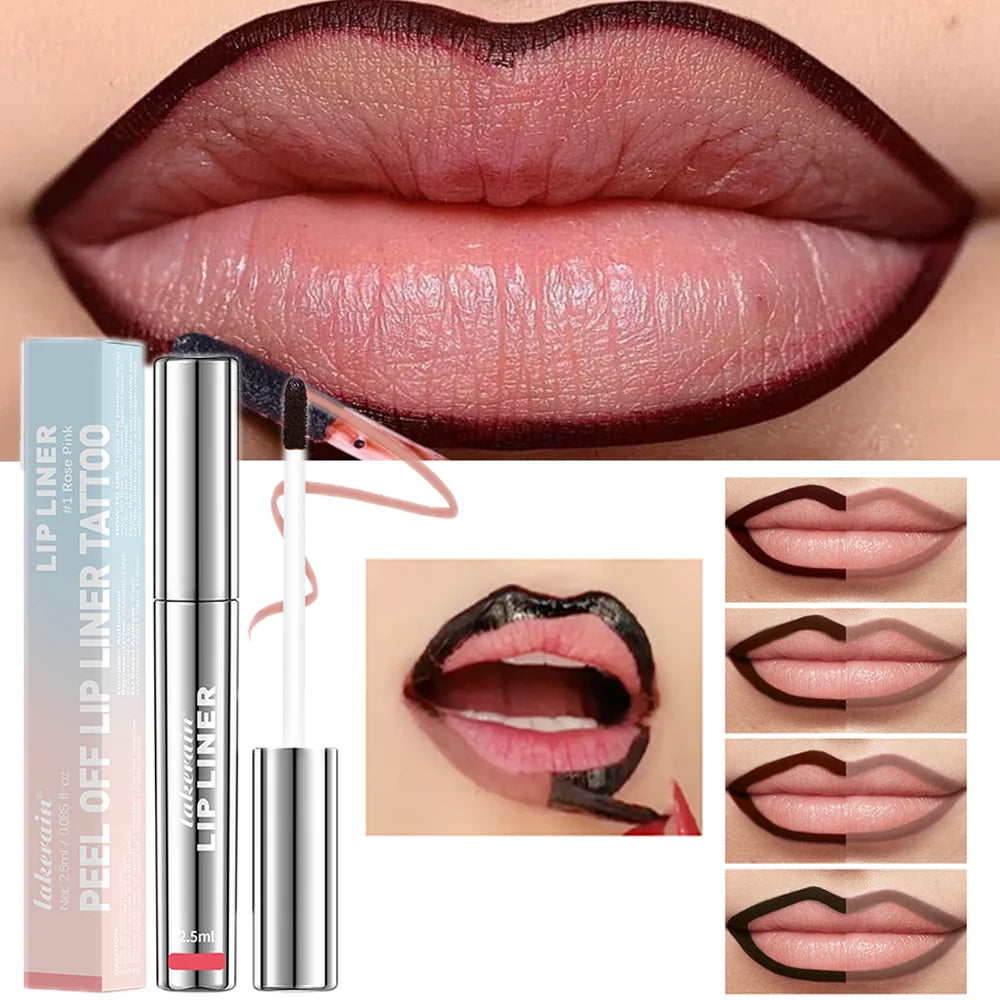 Waterproof Lip Liner Peel Off Tattoo Lipgloss Waterproof Long Lasting Matte Lip Tint Brown Contour Tear-off Lips Stain Cosmetic BLACKBEARD OUTDOOR INDUSTRIES