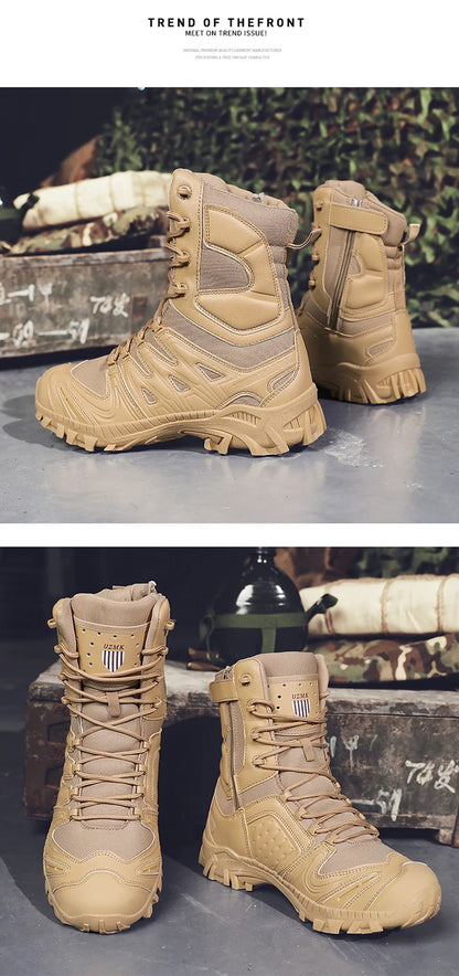 Bottes Tactiques Combat Désert pour Homme - Résistantes, Étanches et Confortables pour Randonnée et Sports Outdoor - BLACKBEARD OUTDOOR INDUSTRIES