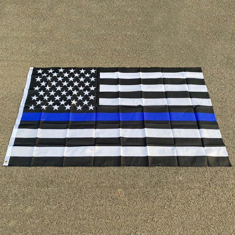 Drapeau Thin Blue Line USA - 90x150 cm BLACKBEARD OUTDOOR INDUSTRIES