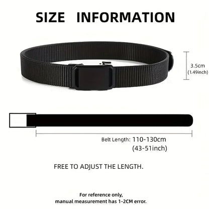 Ceinture Automatique à Boucle – Ceinture en Toile Tactique, Casual et Outdoor pour Homme, Idéale pour le Travail, l’Entraînement Militaire et les Activités de Plein Air - BLACKBEARD OUTDOOR INDUSTRIES