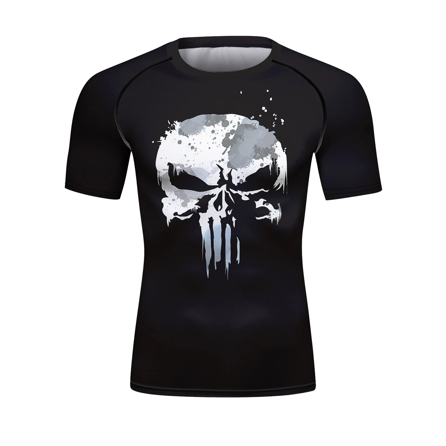 Ensemble T-shirt et Pantalon MMA Jiu Jitsu Skull pour Homme – Rashguard BJJ, Grappling Brésilien, Shorts MMA, Vêtements de Gym, Gi de Boxe, Maillots Muay Thai - BLACKBEARD OUTDOOR INDUSTRIES
