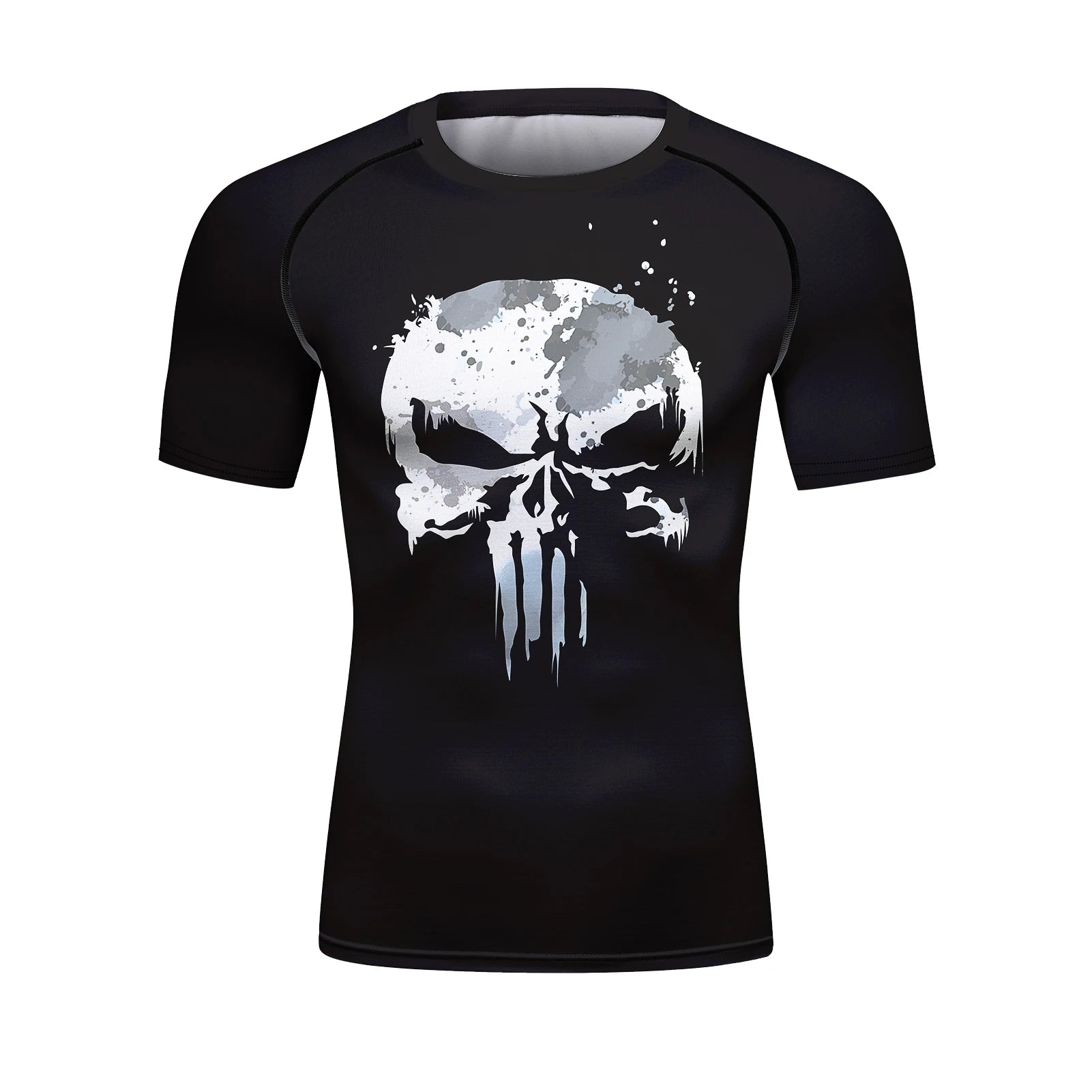 Ensemble T-shirt et Pantalon MMA Jiu Jitsu Skull pour Homme – Rashguard BJJ, Grappling Brésilien, Shorts MMA, Vêtements de Gym, Gi de Boxe, Maillots Muay Thai - BLACKBEARD OUTDOOR INDUSTRIES