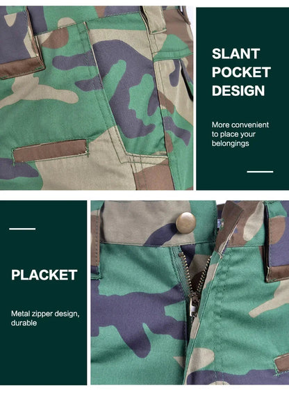 Uniforme Tactique BDU - Ensemble Camouflage avec Chemise et Pantalon | Vêtements de Randonnée, Chasse, Entraînement et Airsoft BLACKBEARD OUTDOOR INDUSTRIES
