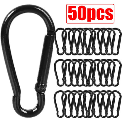 Mini Mousqueton en Alliage d'Aluminium – Lot de 10/50 pièces | Clip D-Type Pratique et Résistant pour Clés, Camping et Outdoor - BLACKBEARD OUTDOOR INDUSTRIES