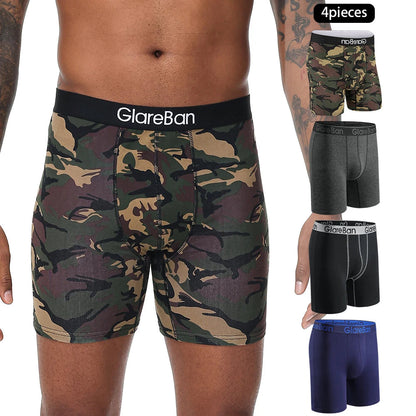 Pack de 4 Boxers Mi-Long pour Hommes - Coton Respirant BLACKBEARD OUTDOOR INDUSTRIES