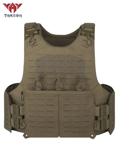 Gilet de Chasse Yakeda 1000D à Libération Rapide – Gilet Tactique Modulaire avec Système MOLLE Découpé au Laser et Poche Double et Triple pour Chargeurs BLACKBEARD OUTDOOR INDUSTRIES