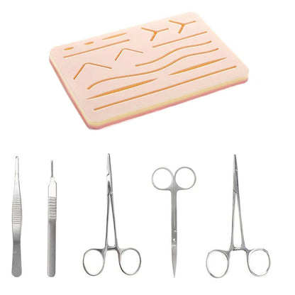Kit de Pratique de Suture pour Étudiants en Médecine - Formation Chirurgicale avec Simulateur de Peau, Ensemble d'Outils d'Enseignement et Matériel Éducatif - BLACKBEARD OUTDOOR INDUSTRIES