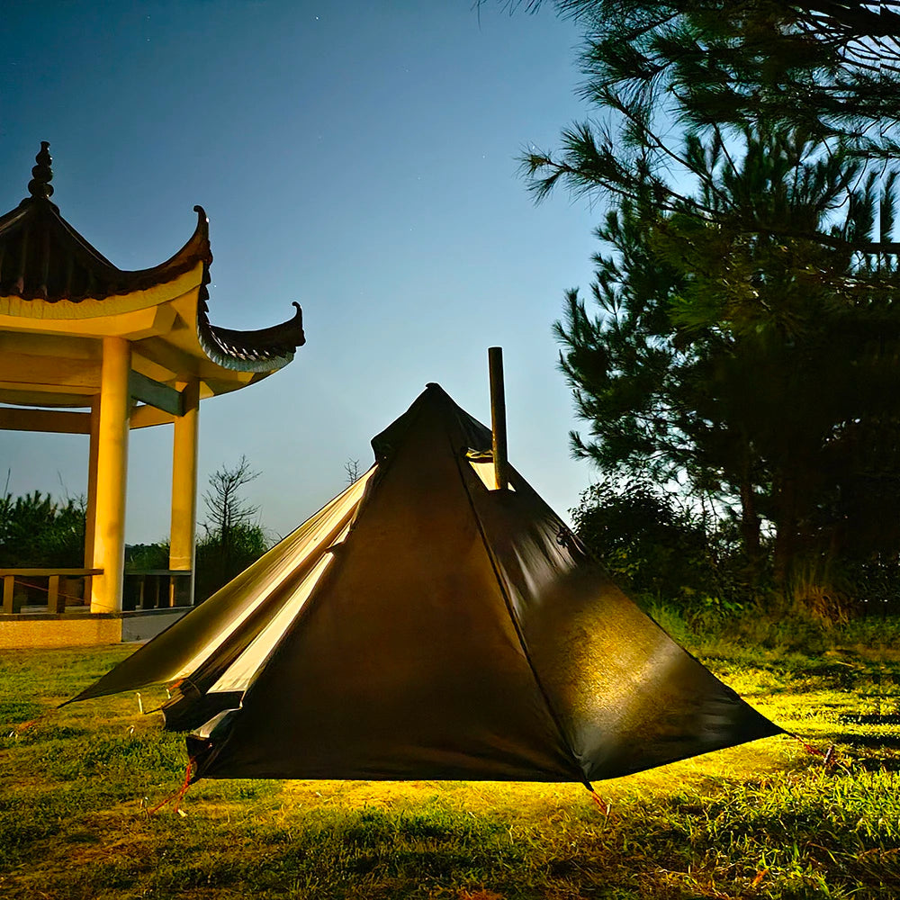 Tente Hot Tent Tipi 1 Personne – Avec Fenêtre pour Cheminée | Double Paroi | 3 Saisons | Bushcraft / Camping Solo - BLACKBEARD OUTDOOR INDUSTRIES