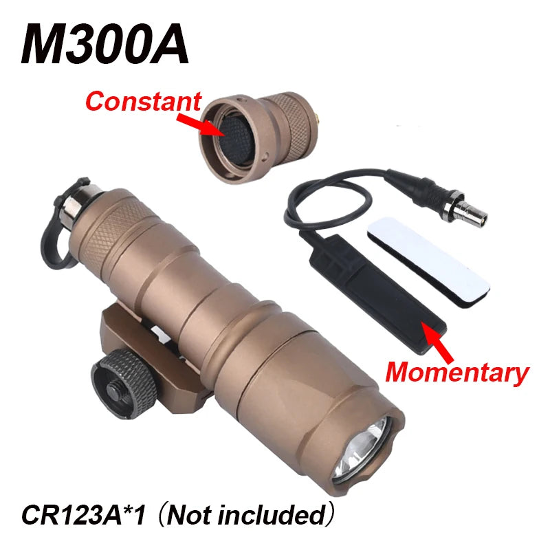 Lampe Tactique WADSN M300A / M600C Type SureFire – LED Haute Puissance pour Rail 20mm Picatinny - BLACKBEARD OUTDOOR INDUSTRIES