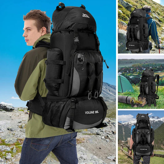 Sac à Dos de Randonnée Imperméable 90L – Sac de Voyage et de Camping avec Grande Capacité, Idéal pour Trekking et Aventures Extérieures - BLACKBEARD OUTDOOR INDUSTRIES