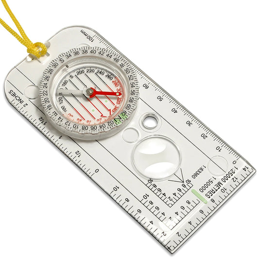 Règle d’Orientation avec Boussole Intégrée – Outil de Lecture de Carte pour Chasse, Randonnée, Survie et Backpacking - BLACKBEARD OUTDOOR INDUSTRIES