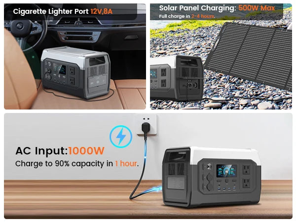 Générateur Solaire Portable avec Batterie LiFePO4 | UPS intégré | Sortie 110V / 220V AC | Idéal pour Camping, Maison, Secours - BLACKBEARD OUTDOOR INDUSTRIES