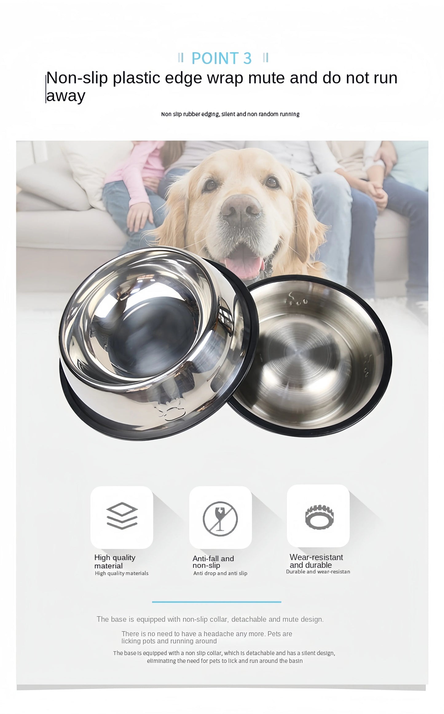 Gamelle Inox pour Chien et Chat – 6 Tailles Disponibles Robuste • Facile à Nettoyer • Multi-usages Ma boutique