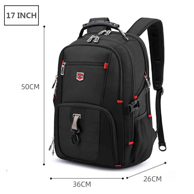 Sac à Dos Imperméable 20 pouces avec Port USB – Sac École et Voyage Antivol Unisexe à Haute Capacité - BLACKBEARD OUTDOOR INDUSTRIES