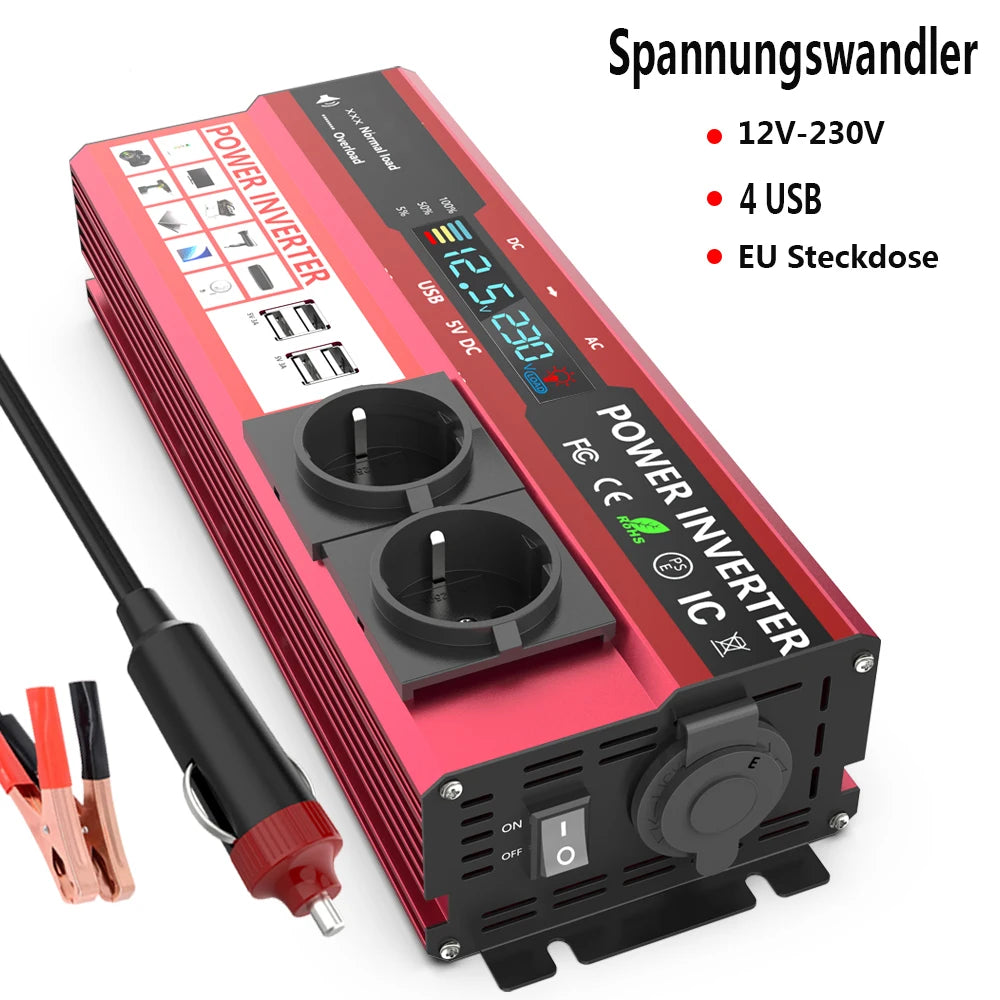 Convertisseur 12V DC vers 220V AC – 4000W Max - BLACKBEARD OUTDOOR INDUSTRIES