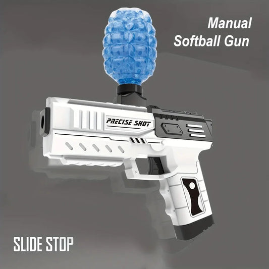 🔫 Manual Gel Ball Blaster – Blaster à balles gel / Mousse (Noir & Blanc) Ma boutique