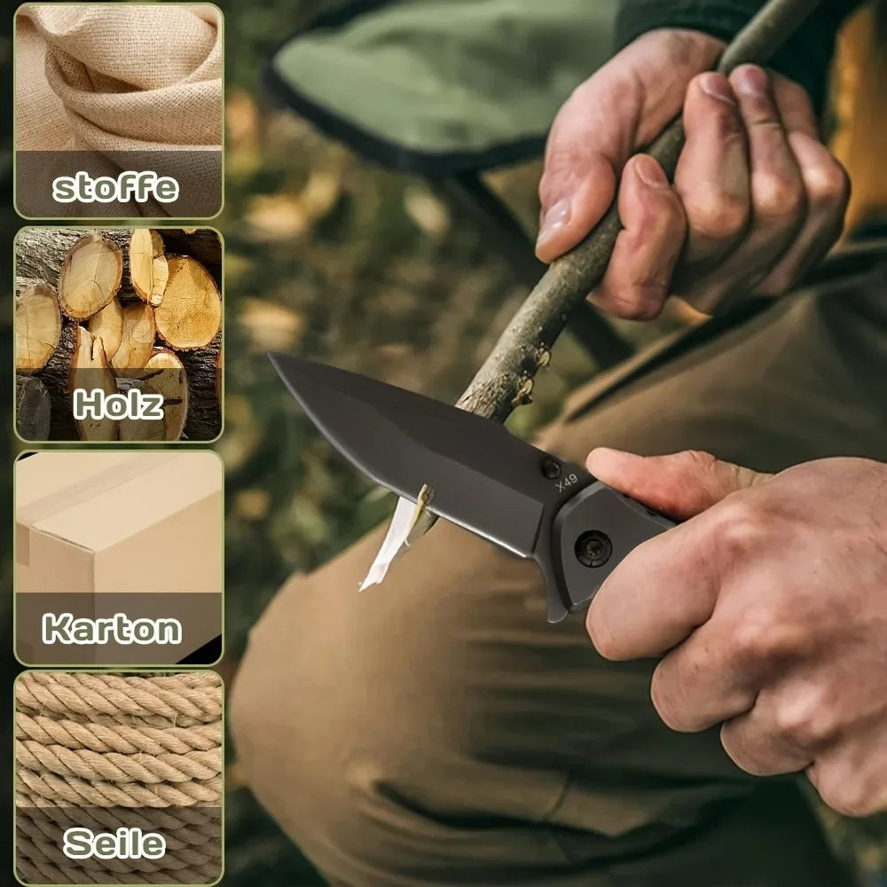 Couteau de Poche de Survie – EDC Multifonction | Autodéfense, Extérieur, Tactique Militaire - BLACKBEARD OUTDOOR INDUSTRIES