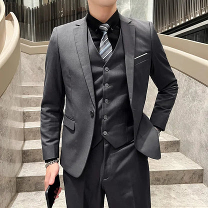 Costume Homme 3 Pièces - Élégant et Classique, Idéal pour Mariage et Événements Formels - Taille S-6XL BLACKBEARD OUTDOOR INDUSTRIES