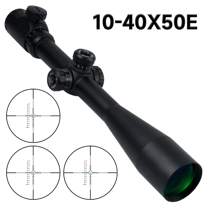 Lunette de Visée Tactique SFP 4-16X44 / 6-24X50 / 10-40X50 avec Réticule Illuminé Rouge & Vert, Réglage Parallaxe - BLACKBEARD OUTDOOR INDUSTRIES