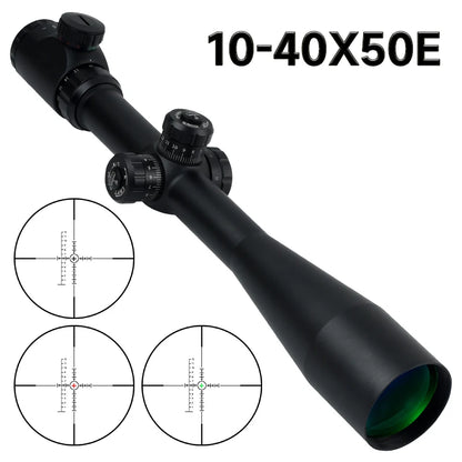 Lunette de Visée Tactique SFP 4-16X44 / 6-24X50 / 10-40X50 avec Réticule Illuminé Rouge & Vert, Réglage Parallaxe - BLACKBEARD OUTDOOR INDUSTRIES