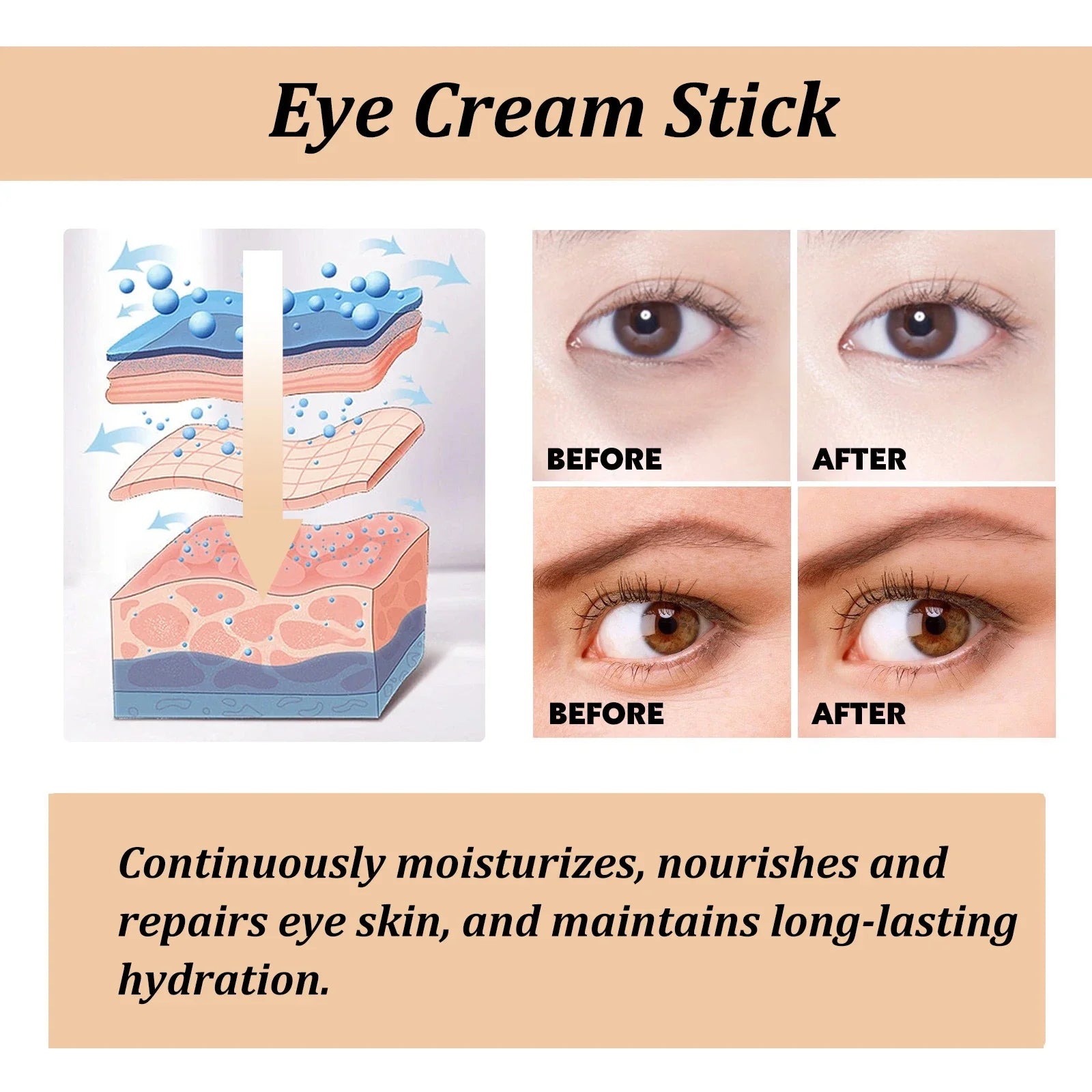 Crème Contour des Yeux à l'Extrait d'Escargot - Anti-rides et Hydratation Profonde - BLACKBEARD OUTDOOR INDUSTRIES