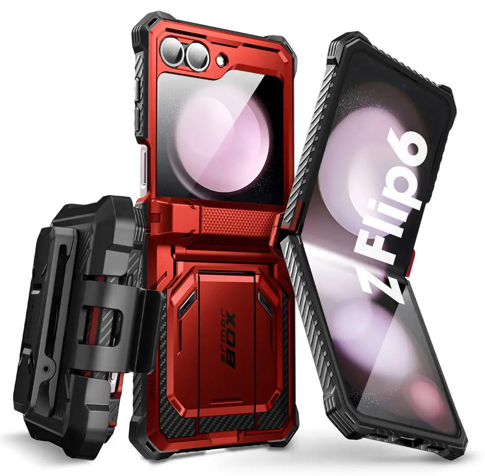 I-BLASON For Samsung Galaxy Z Flip 7 FE/6/5 Case Armorbox Full-Body Military Protection Phone Case with Screen Protector & Stand BLACKBEARD OUTDOOR INDUSTRIES