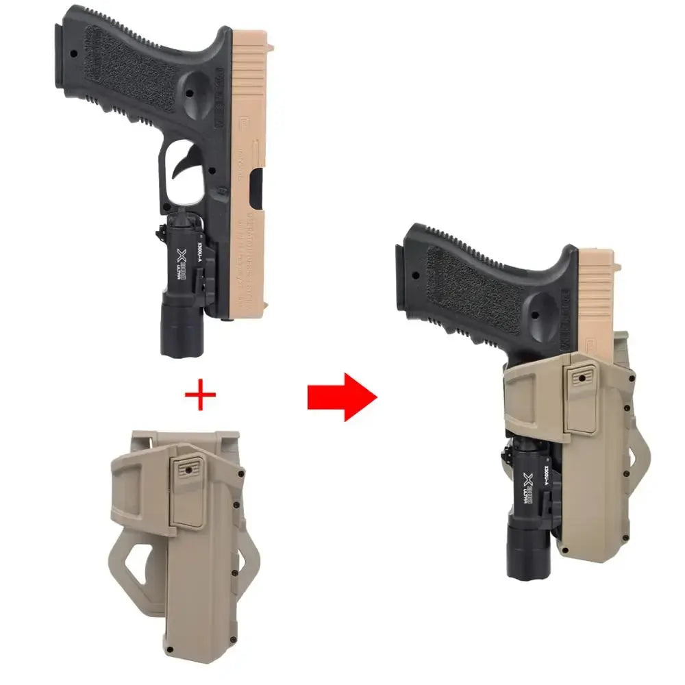 Holster Tactique pour Pistolet Glock 17/18/19 et Colt M1911 – Compatible X300/X400 Lampe/Tactical Laser Ma boutique