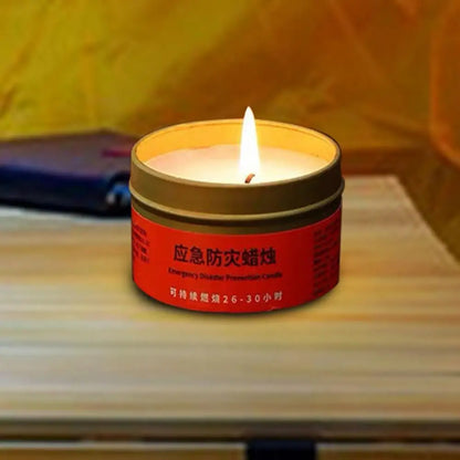 Bougie de Survie Longue Durée 80g - Bougie d'Urgence avec 30 Heures de Brûlage pour Maison, Camping et Secours - BLACKBEARD OUTDOOR INDUSTRIES