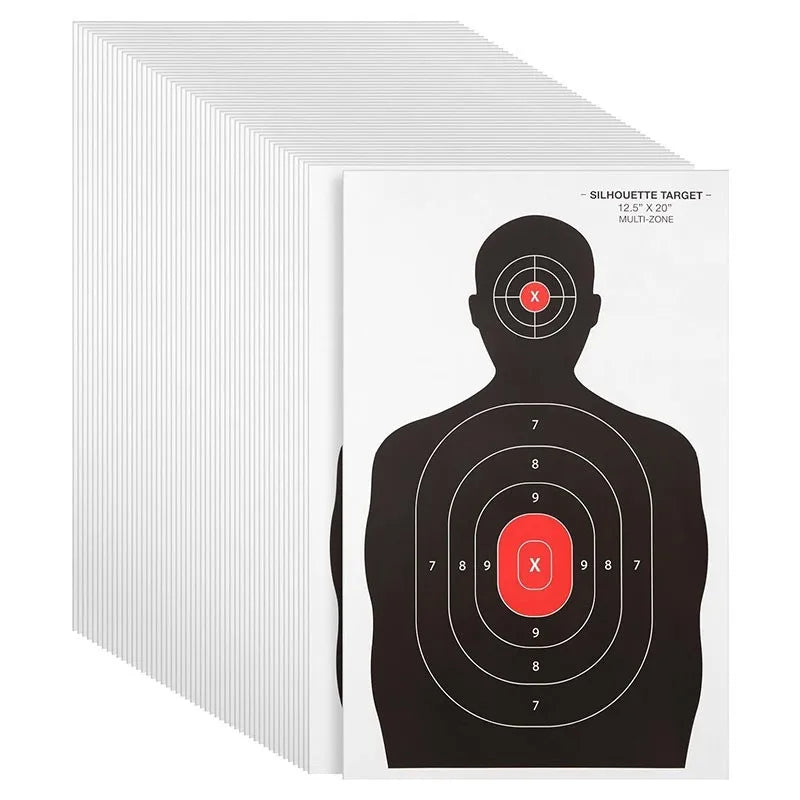 OPHIDIAN Cibles en Papier Silhouette — Cible de Tir, Entraînement au Tir, Airsoft, Archery, Sniper, 50 Pièces - BLACKBEARD OUTDOOR INDUSTRIES