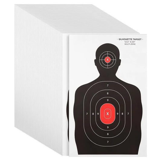 OPHIDIAN Cibles en Papier Silhouette — Cible de Tir, Entraînement au Tir, Airsoft, Archery, Sniper, 50 Pièces - BLACKBEARD OUTDOOR INDUSTRIES