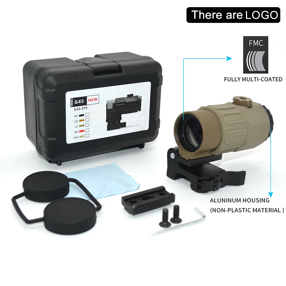 Magnifier Tactique Eotech G33 / G43 / G45 — Grossissement Fixe 3X ou 5X avec Monture QD Switch to Side - BLACKBEARD OUTDOOR INDUSTRIES