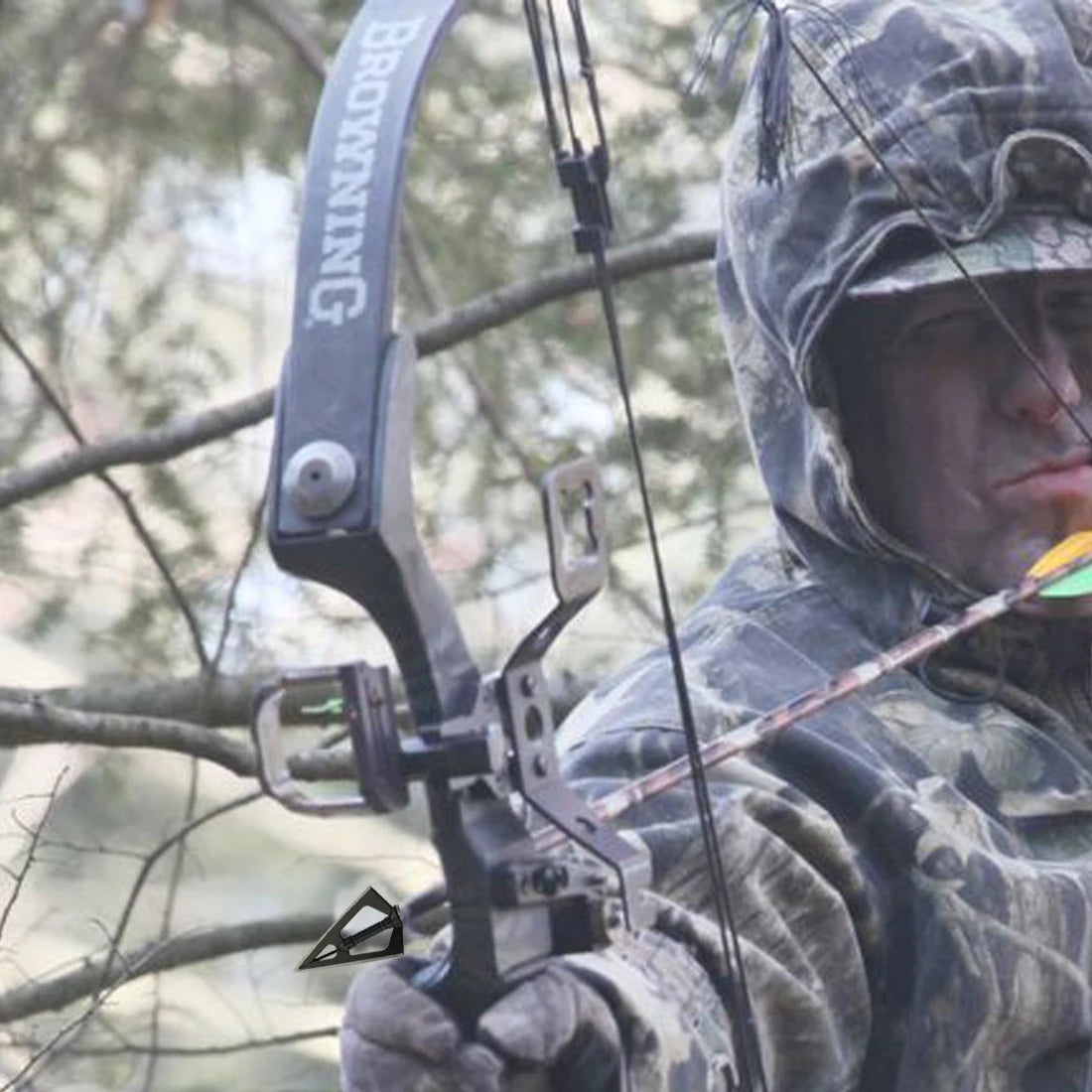 3/6/12/24/60pcs Broadheads Hunting 3 Blades Arrowheads Black Tip Steel For Bow And Crossbow Arrow Head Stainless Steel BLACKBEARD OUTDOOR INDUSTRIES
