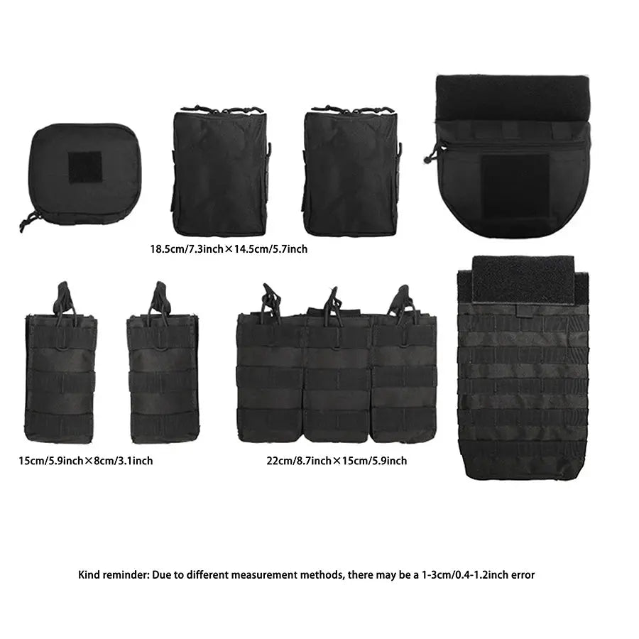 Gilet Tactique YAKEDA - Sac Équipement 5 pièces, Résistant à l'usure et à la déchirure Ma boutique