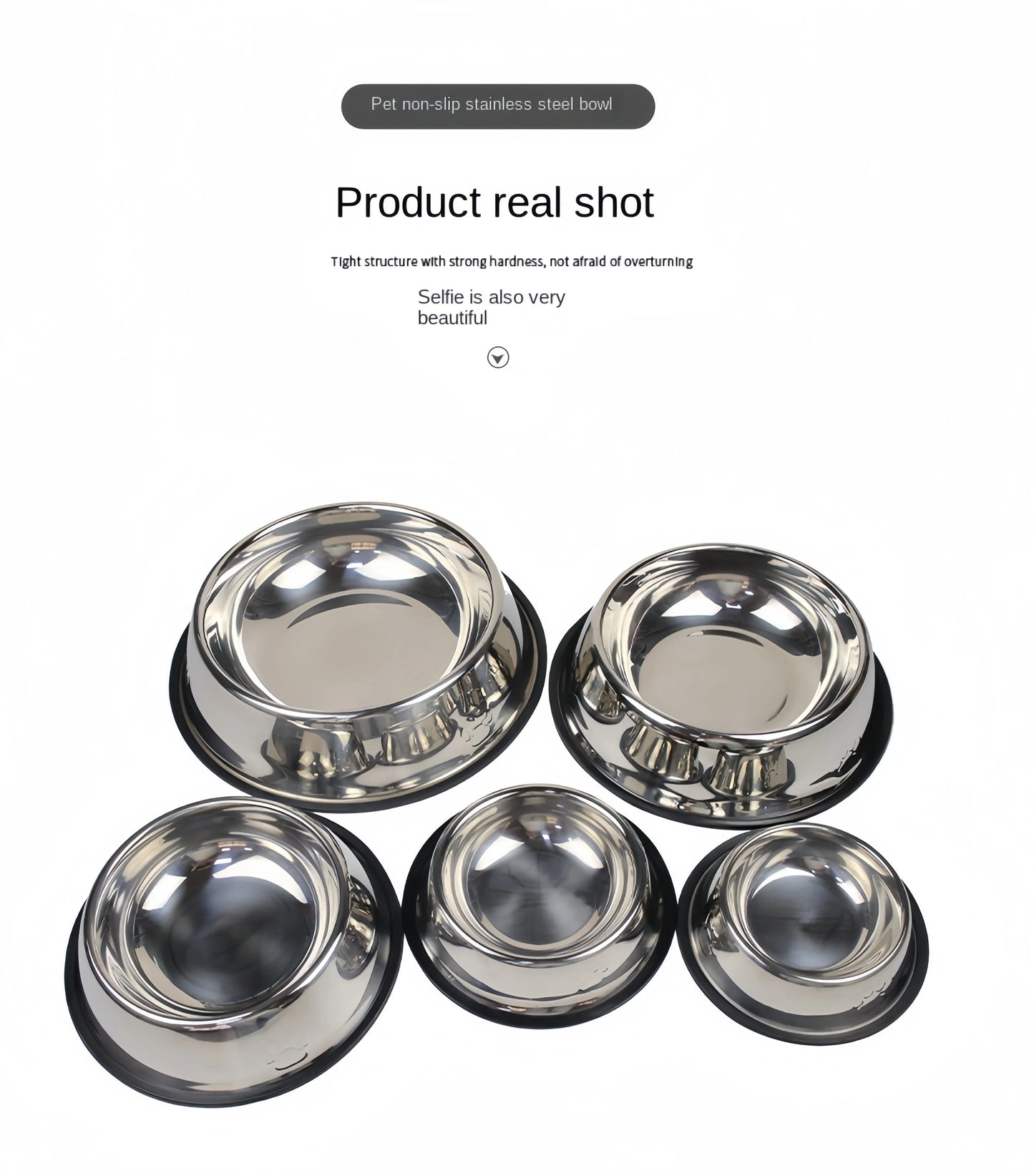 Gamelle Inox pour Chien et Chat – 6 Tailles Disponibles Robuste • Facile à Nettoyer • Multi-usages Ma boutique
