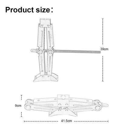Cric Mécanique 2-en-1 avec Clé à Cliquet – 1.5T / 2.5T | Outil de Levage Pliable pour Voiture - BLACKBEARD OUTDOOR INDUSTRIES