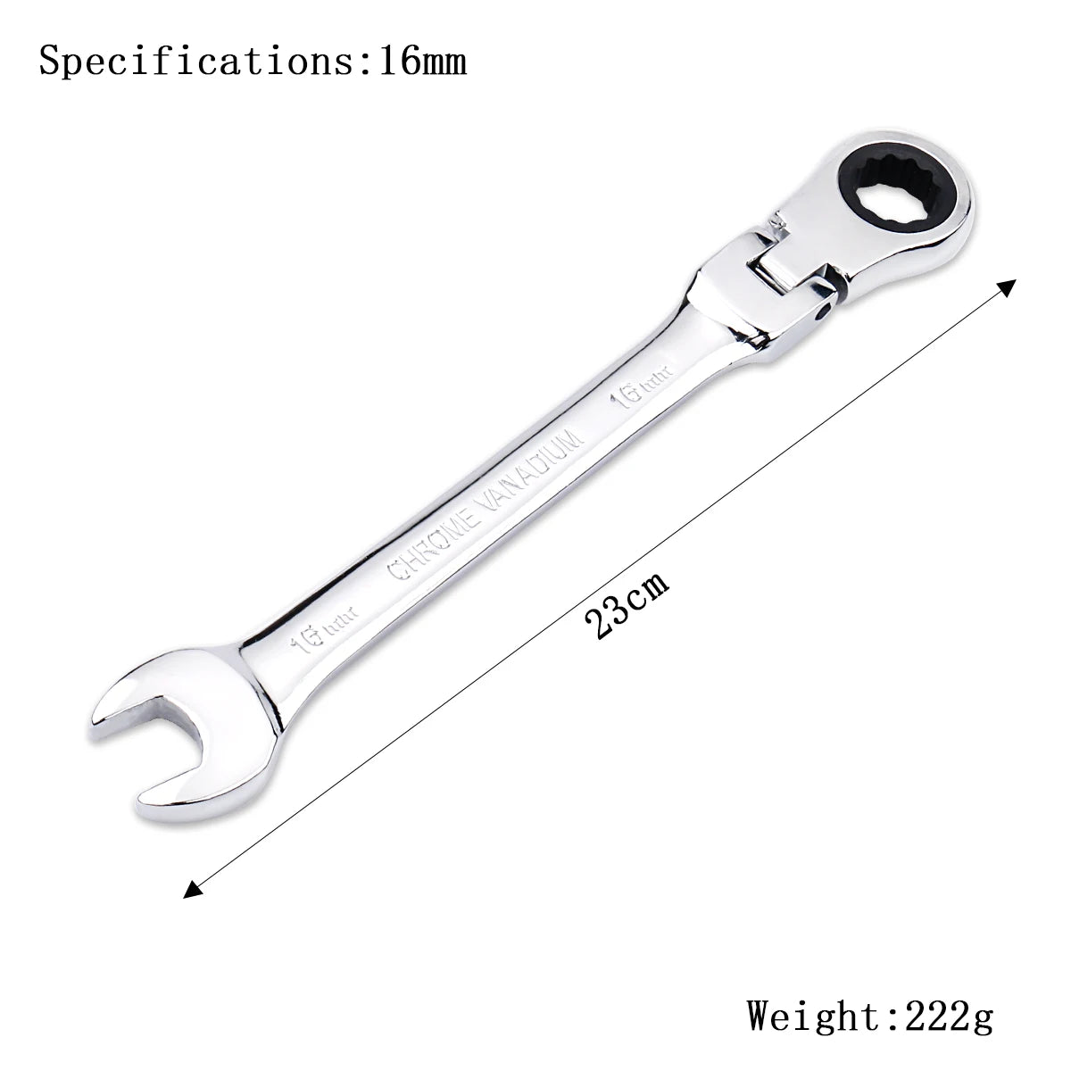 Clé à Cliquet Flexible 72 Dents en Acier Chrome Vanadium – 6 à 27 mm - BLACKBEARD OUTDOOR INDUSTRIES
