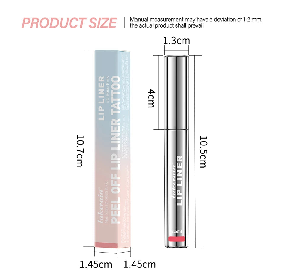 Waterproof Lip Liner Peel Off Tattoo Lipgloss Waterproof Long Lasting Matte Lip Tint Brown Contour Tear-off Lips Stain Cosmetic BLACKBEARD OUTDOOR INDUSTRIES