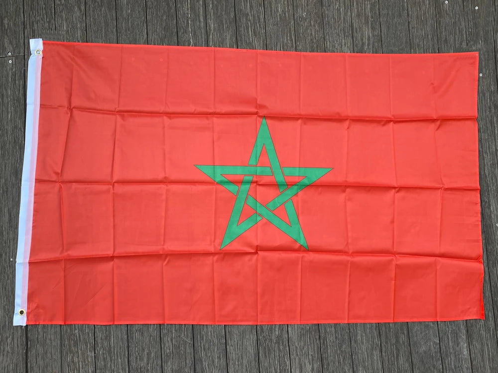 Drapeau du Maroc - 90 x 150 cm - Bannière de décoration murale BLACKBEARD OUTDOOR INDUSTRIES